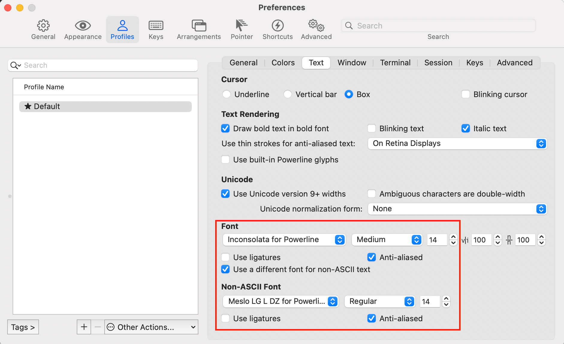 iTerm2 Preferences